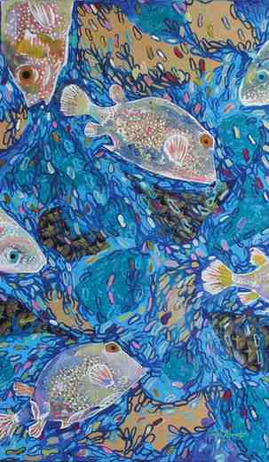 Double-Sided Towel - "Pecera Azul"