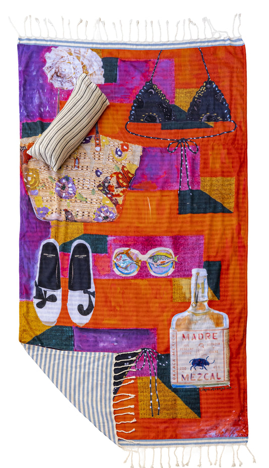 Double-Sided Towel - "Mezcal & Bikinis"