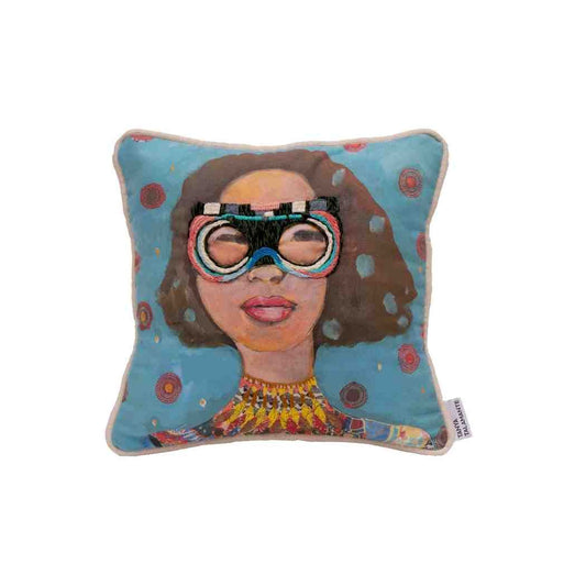 Throw Pillow Cover - "Buza Aqua"